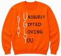 Stay UGLY Crew Sweatshirt -Black letters